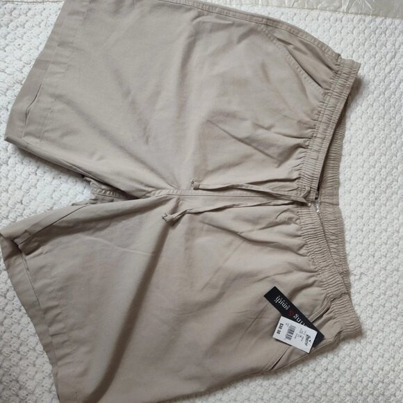 Hasting & Smith Women's Khaki Shorts Pull On Elastic Drawstring - Picture 8 of 8